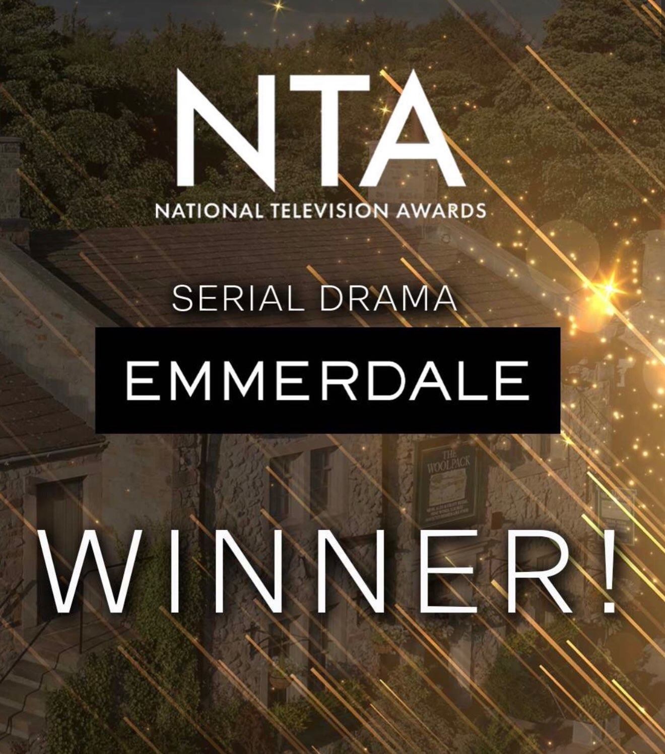 Emmerdale wins at the National Television Awards · WGM announcement image